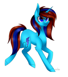 Size: 2043x2329 | Tagged: safe, artist:ohhoneybee, oc, oc only, oc:blue bolt, pony, unicorn, female, high res, mare, simple background, solo, transparent background