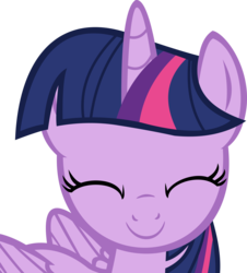 Size: 10605x11710 | Tagged: safe, artist:cyanlightning, twilight sparkle, alicorn, pony, every little thing she does, .svg available, absurd resolution, cute, eyes closed, female, folded wings, mare, simple background, smiling, solo, transparent background, twiabetes, twilight sparkle (alicorn), vector