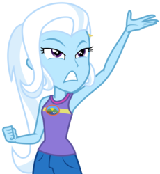Size: 2700x2941 | Tagged: safe, artist:sketchmcreations, trixie, equestria girls, g4, my little pony equestria girls: legend of everfree, armpits, female, gritted teeth, high res, raised arm, simple background, solo, transparent background, vector