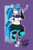 Size: 1232x1872 | Tagged: safe, artist:rubbermage, dj pon-3, vinyl scratch, anthro, unguligrade anthro, g4, alternate hairstyle, belly button, bowtie, breasts, busty vinyl scratch, clothes, female, glasses, midriff, pantyhose, pleated skirt, ponytail, scarf, skirt, solo, striped pantyhose, tattoo, wide hips