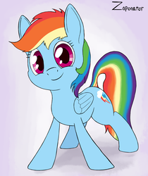 Size: 1561x1857 | Tagged: safe, artist:zaponator, rainbow dash, pegasus, pony, g4, cute, female, solo