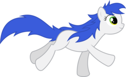 Size: 10378x6400 | Tagged: safe, artist:parclytaxel, oc, oc only, oc:eri muybridge, earth pony, pony, .svg available, absurd resolution, blank flank, galloping, simple background, smiling, solo, transparent background, vector, windswept mane