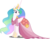 Size: 5000x3893 | Tagged: safe, artist:dashiesparkle, princess celestia, alicorn, pony, g4, make new friends but keep discord, absurd resolution, clothes, dress, female, gala dress, grand galloping gala, mare, simple background, smiling, solo, transparent background, vector