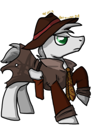 Size: 801x1097 | Tagged: safe, artist:jell-o-cat, oc, oc only, oc:prodigious peddler, pony, fallout equestria, solo, tales of a junk town pony peddler