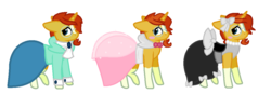 Size: 1137x449 | Tagged: safe, artist:thefanficfanpony, sunburst, g4, clothes, crossdressing, dress