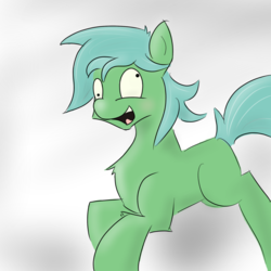 Size: 1024x1024 | Tagged: safe, artist:carson marain, oc, oc only, pony, derp, green, random pony, solo