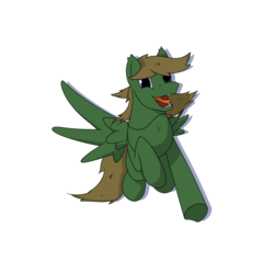 Size: 1024x1024 | Tagged: safe, artist:carson marain, oc, oc only, oc:ebony, pony, flying, happy, simple background, solo, transparent background