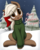 Size: 2700x3383 | Tagged: safe, artist:anearbyanimal, earth pony, pony, clothes, cute, daaaaaaaaaaaw, epona, eponadorable, epony, female, frog (hoof), hat, high res, mare, pine tree, ponified, santa hat, sitting, snow, solo, sweater, the legend of zelda, tree, turtleneck, underhoof, weapons-grade cute