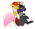 Size: 679x565 | Tagged: safe, artist:thefanficfanpony, king sombra, sunburst, g4, clothes, crossdressing, dress, gay, male, shipping, somburst