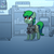 Size: 3000x3000 | Tagged: dead source, safe, artist:ivyredmond, oc, oc only, oc:lonely day, earth pony, pony, fanfic:the last pony on earth, ponies after people, clothes, female, grumpy, high res, hooves, mare, solo, supermarket