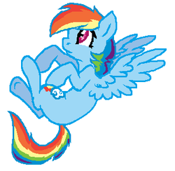 Size: 333x325 | Tagged: artist needed, safe, rainbow dash, pony, g4, female, flying, looking up, simple background, solo, white background