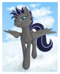 Size: 1050x1300 | Tagged: safe, artist:gracewolf, oc, oc only, oc:crucible, pegasus, pony, female, looking at you, smiling, smirk, solo