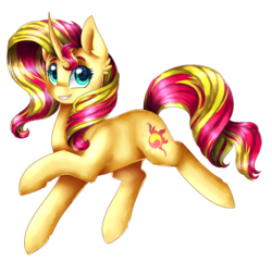 Size: 1421x1374 | Tagged: safe, artist:cloud-drawings, sunset shimmer, pony, unicorn, g4, female, looking at you, simple background, solo, transparent background