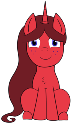 Size: 1331x2229 | Tagged: safe, artist:feralroku, derpibooru exclusive, oc, oc only, oc:keet, pony, unicorn, 2017 community collab, derpibooru community collaboration, chest fluff, colt, freckles, irc, male, simple background, sitting, smiling, solo, transparent background