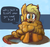 Size: 540x507 | Tagged: safe, artist:aemuhn, applejack, monster pony, original species, tatzlpony, g4, female, fluffy, fur, solo, species swap, speech bubble, tatzljack