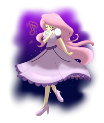 Size: 2200x2600 | Tagged: safe, artist:geraritydevillefort, fluttershy, the count of monte rainbow, equestria girls, g4, beautiful, clothes, cute, dress, eyes closed, female, high heels, high res, mercedes, music, shyabetes, shycedes, singing, solo, the count of monte cristo