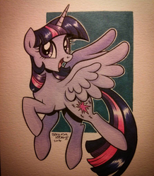 Size: 656x752 | Tagged: safe, artist:brenda hickey, twilight sparkle, alicorn, pony, g4, female, solo, traditional art, twilight sparkle (alicorn)