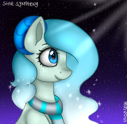 Size: 772x758 | Tagged: safe, artist:starsymphonystela, oc, oc only, pony, clothes, night, scarf, solo