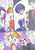 Size: 700x1000 | Tagged: safe, artist:misochikin, pinkie pie, rainbow dash, rarity, sci-twi, timber spruce, twilight sparkle, equestria girls, g4, my little pony equestria girls: legend of everfree, blushing, comic, crystal gala, groucho mask, gun, japanese, male, manga, pixiv, shipping, sleeveless, straight, strapless, timbertwi, translation request, weapon