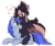 Size: 4655x3953 | Tagged: safe, artist:silverknight27, oc, oc only, oc:aeon of dreams, oc:silver rose, pegasus, pony, unicorn, absurd resolution, aeonrose, ear bite, female, heart, male, mare, oc x oc, shipping, simple background, stallion, straight, transparent background