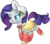 Size: 5074x4505 | Tagged: safe, artist:cutepencilcase, rarity, pony, g4, absurd resolution, christmas, cloak, clothes, cute, eyeshadow, female, holly, lidded eyes, makeup, raribetes, smiling, solo, stockings