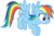 Size: 6000x3987 | Tagged: safe, artist:slb94, rainbow dash, pony, g4, party pooped, absurd resolution, cute, female, simple background, solo, transparent background, vector