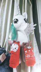 Size: 540x960 | Tagged: safe, princess celestia, g4, build-a-bear, clothes, irl, photo, plushie, socks