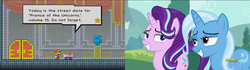 Size: 1399x393 | Tagged: safe, starlight glimmer, trixie, pony, unicorn, g4, my little pony: friendship is magic, no second prances, female, francis, mare, meowmaid, super mario, super paper mario