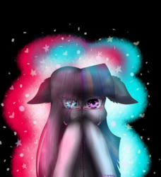 Size: 466x510 | Tagged: safe, artist:squeilaforest, pinkie pie, twilight sparkle, g4, crying, floppy ears, fusion, heart eyes, starry eyes, wingding eyes
