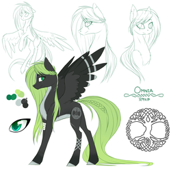 Size: 1971x1951 | Tagged: safe, artist:alphaaquilae, oc, oc only, oc:omnia, pony, reference sheet, solo, yggdrasil