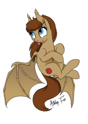 Size: 2480x3508 | Tagged: safe, artist:arctic-fox, oc, oc only, oc:lunette, bat pony, pony, 2017 community collab, derpibooru community collaboration, bat pony oc, high res, simple background, solo, tongue out, transparent background