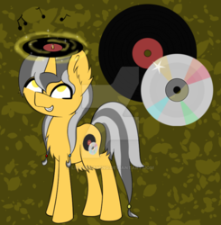 Size: 600x611 | Tagged: safe, artist:limedreaming, oc, oc only, oc:record spin, pony, unicorn, female, mare, solo, watermark