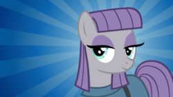 Size: 1920x1080 | Tagged: safe, artist:doctor-g, maud pie, earth pony, pony, g4, abstract background, female, lidded eyes, smiling, solo, vector, wallpaper