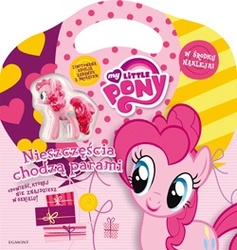 Size: 250x264 | Tagged: safe, egmont, pinkie pie, earth pony, pony, g4, official, book, female, merchandise, my little pony logo, polish, solo, toy