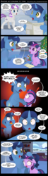 Size: 1000x3700 | Tagged: safe, artist:coltsteelstallion, night light, smarty pants, twilight sparkle, twilight velvet, pony, unicorn, g4, bad parenting, christmas, christmas tree, comic, dialogue, father and daughter, female, filly, filly twilight sparkle, freaking out, male, mare, minecraft, news, open mouth, papyrus (undertale), shocked, shrunken pupils, stallion, subtle as a train wreck, this will end in tears, this will end in therapy, thousand yard stare, tower of pimps, traumatized, tree, undertale, unicorn twilight, we are going to hell, younger