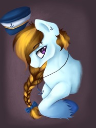 Size: 2048x2732 | Tagged: safe, artist:lucidmlp, oc, oc only, pony, anchor, hat, high res, sailor hat, solo