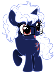 Size: 2962x3929 | Tagged: safe, artist:lostinthetrees, oc, oc only, oc:silver lining, pony, unicorn, female, filly, glasses, high res, simple background, solo, transparent background