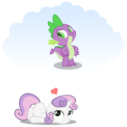 Size: 540x541 | Tagged: safe, artist:cool77778, artist:j-brony, edit, spike, sweetie belle, g4, heart, male, ship:spikebelle, shipping, straight