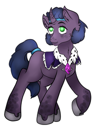 Size: 1024x1362 | Tagged: safe, artist:bewarethemusicman, oc, oc only, oc:lorelei, pony, unicorn, curved horn, horn, next generation, offspring, parent:king sombra, parent:twilight sparkle, parents:twibra, simple background, solo, white background