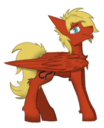 Size: 3134x3869 | Tagged: safe, artist:php122, oc, oc only, oc:gabriel titanfeather, oc:patches, pegasus, pony, 2017 community collab, derpibooru community collaboration, high res, lidded eyes, looking at you, simple background, smiling, solo, transparent background