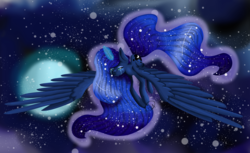 Size: 2786x1710 | Tagged: safe, artist:spicybrowniemix101, princess luna, pony, g4, crying, female, sad, solo