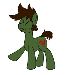 Size: 2000x2200 | Tagged: safe, artist:yakoshi, oc, oc only, oc:green ganache, earth pony, pony, 2017 community collab, derpibooru community collaboration, :3, eyes closed, high res, male, simple background, solo, stallion, transparent background