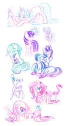 Size: 900x1701 | Tagged: safe, artist:rintau, angel bunny, fluttershy, twilight sparkle, bird, g4, flower, flower in hair