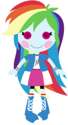 Size: 1024x1880 | Tagged: safe, artist:ra1nb0wk1tty, rainbow dash, equestria girls, g4, clothes, crossover, cute, dashabetes, doll, female, lalaloopsy, simple background, skirt, solo, toy, transparent background