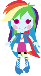 Size: 1024x1880 | Tagged: safe, artist:ra1nb0wk1tty, rainbow dash, equestria girls, g4, button eyes, clothes, crossover, cute, dashabetes, doll, female, lalaloopsy, simple background, skirt, solo, toy, transparent background