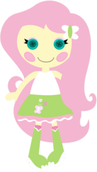 Size: 1024x1816 | Tagged: safe, artist:ra1nb0wk1tty, fluttershy, equestria girls, g4, clothes, crossover, cute, doll, female, lalaloopsy, shyabetes, simple background, skirt, solo, tank top, toy, transparent background