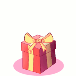 Size: 1024x1024 | Tagged: safe, artist:polishcrossoverfan, pinkie pie, earth pony, pony, g4, animated, box, chest fluff, christmas, cute, diapinkes, ear fluff, female, gif, pony in a box, present, smiling, solo