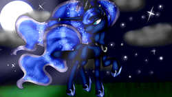 Size: 2560x1440 | Tagged: safe, artist:crazysurprise, princess luna, pony, g4, female, solo