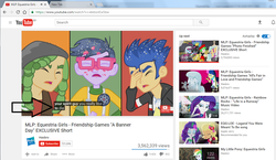 Size: 1165x676 | Tagged: safe, screencap, flash sentry, micro chips, sandalwood, a banner day, equestria girls, g4, meme, youtube, youtube caption