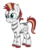 Size: 858x1080 | Tagged: safe, artist:thebowtieone, oc, oc only, oc:savage heart, pony, zebra, fangs, male, simple background, solo, stallion, transparent background